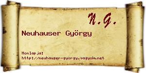 Neuhauser György névjegykártya